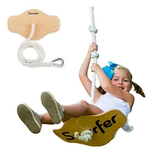 Swurfer Swift Classic Madera De Arce Disco Swing Para Niños 