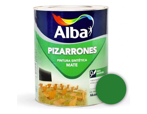 Pintura Para Pizarrones Verde Mate X 1lt Alba - Prestigio