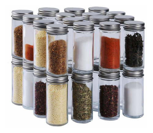 Haibo 34 Pcs Small Glass Spice Jars(4 Onzas),ball Spice Cont