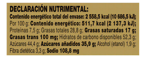 Choclate Turín Baileys Original Vitrolero 270g