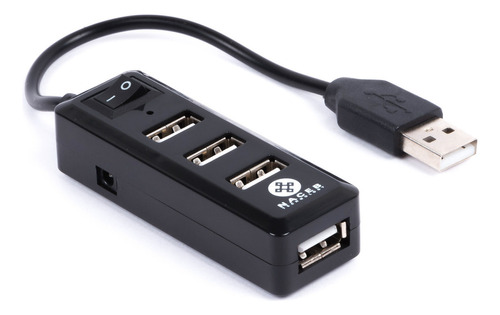 Naceb Technology NA-143 hub usb negro 4 puertos 