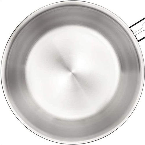 Kit Frigideira De Aço Inox Allegra 1,30l + Tabua De Madeira