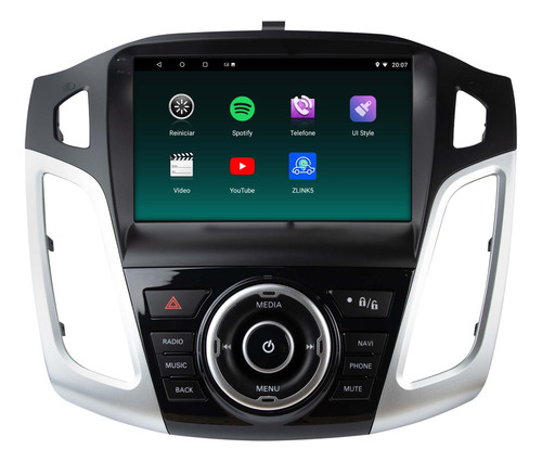 Multimidia Ford Focus Android 14 Carplay 2/32gb Wifi 9p 2cam