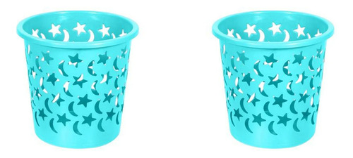 Bote De Basura Chico Diseño Stars 3 Colores 2 Piezas Agua