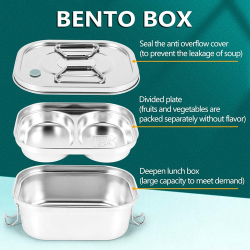 Hot Sale Fiambrera De Acero Inoxidable, Caja Bento De Metal