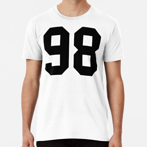 Remera Jersey Number 98 Ninety-eight Red Black Sporty Algodo