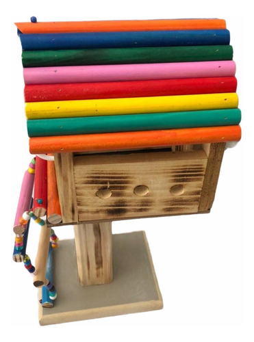 Imagem 3 de 4 de Casinha Playground Pássaro Telhado Rolinho Pz Birds Mod1