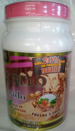 Colágeno Hidrolizado Sabor Fresa Con Ácido Hialuronico