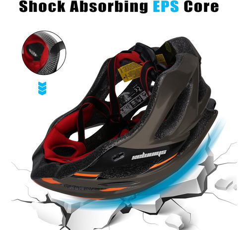 Casco De Ciclismo Shinmax Ht-10 Con Luz Trasera 3 Colores