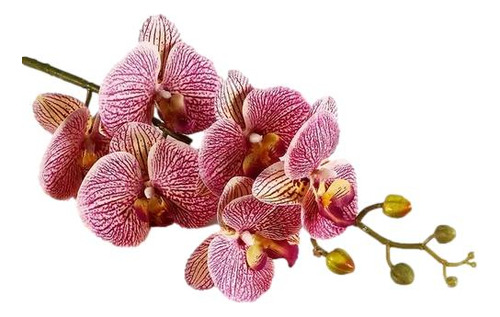 Orquídea Flores Artificiales Decoración Centro De Mesa Hogar Fiesta Para Florero Vara Rama Orquideas Color Rosa 90 Cm Realista Alta Calidad 1 Pza
