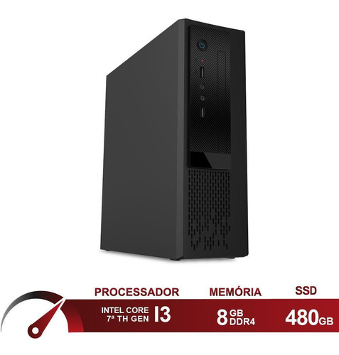 Computador Intel I3 7100 8gb Hd 480gb Skill Speedup