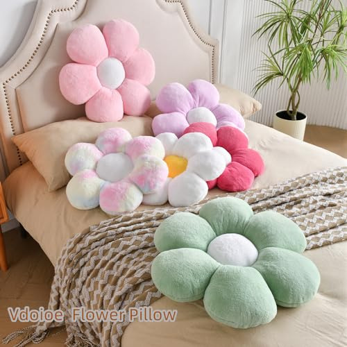 Almohada En Forma De Flor Rosa 40 Cm Para Sofá