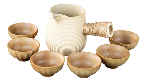 Bule De Cerâmica Com 6 Xícaras Para Ferver Água Estilo C