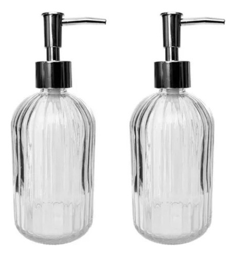 Dispensador Jabón Liquido Vidrio Lavabo Baño Cocina Color Transparante 1