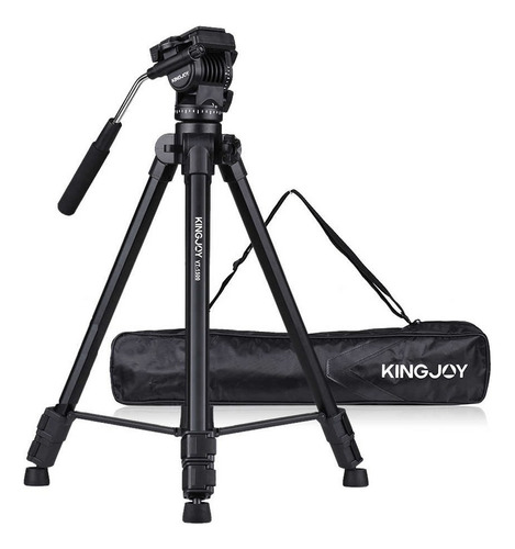 Tripé Profissional Kingjoy Vt-1500 Com Cabeça Semi Hidráulica Para Até 4kg