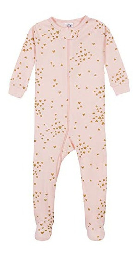Pijama Con Pie Gerber Para Bebas De 24 Meses, 2 Piezas, Rosa