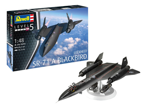 Lockheed Martin Sr-71 A Blackbird Escala 1:48 Revell 04967