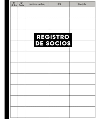 Registro De Socios: Libro De Socios Para Sociedades Limitada