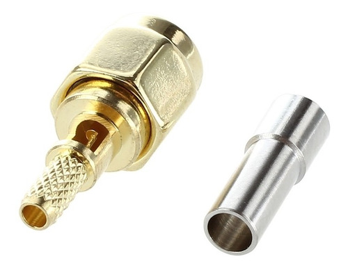 Conector Sma Macho Pin Soldado Para Cable Pack 4 Unidades