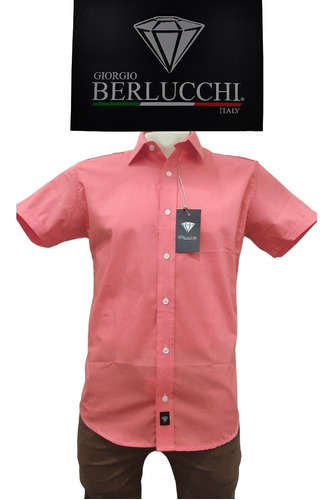 Camisa Giorgio Berlucchi Coral Tallas Extras 42 44 46 48