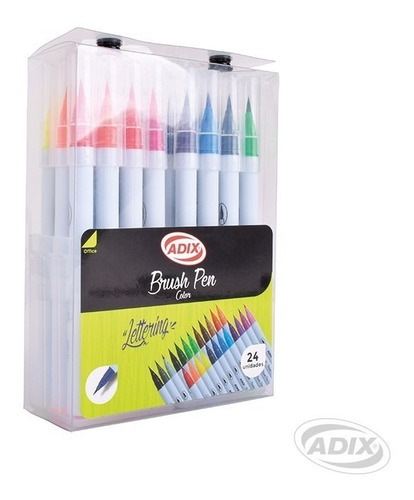 Brush Pen Caja Con Broche 24 Colores