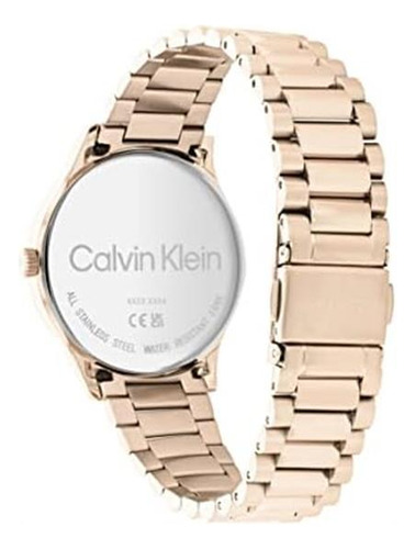 Reloj De Pulsera De Eslabones Y Acero Dorado Clavel Chapado