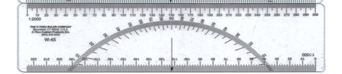 Regla Rumbera Geologia Protactor Westcott W-45 Pack 3 Unid