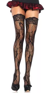 Romantic Rose Lace Thigh Highs With Lace Top