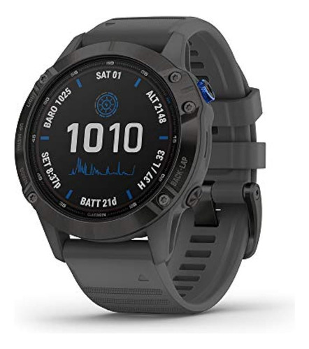 Garmin Fenix 6 Pro Solar, Reloj Gps Multideporte Negro/gris
