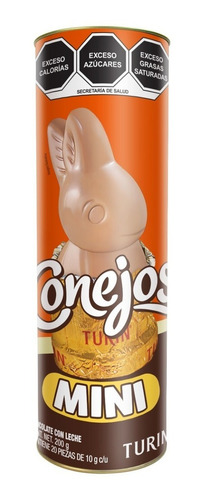Conejos Mini Chocolates Con Leche Tubo Con 20 Piezas Turín