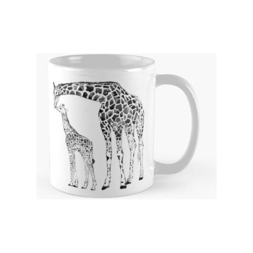 Taza Jirafa, Blanco Y Negro Calidad Premium