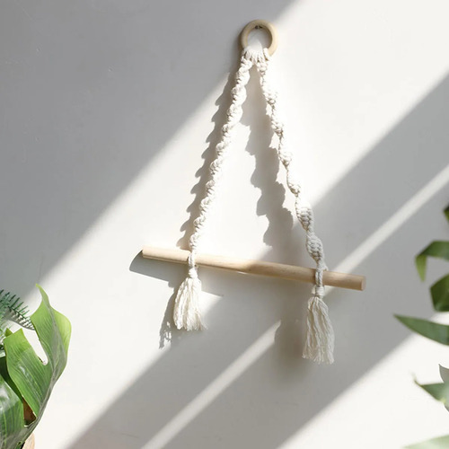 ; Soporte De Papel Higiénico De Macramé Con Pantalla