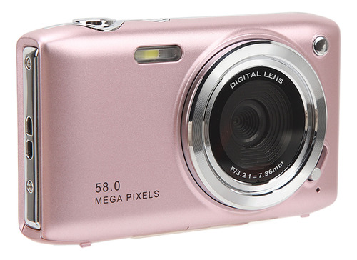 Câmera De Zoom Digital Rosa Com Tela De 2,88 Polegadas 58mp