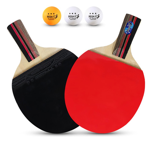 Kit De Paletas Ping Pong Mango Corto Con Pelotas