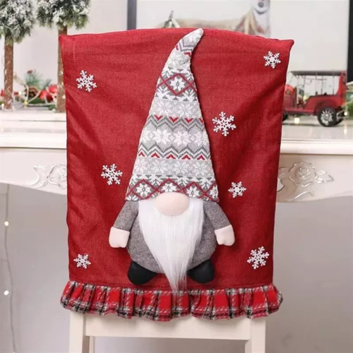 Funda Navideña For Silla De 2 Piezas Con Figura De Gnome