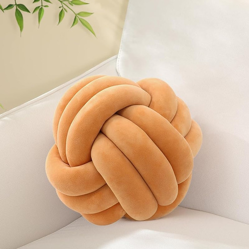 Almohada Suave Con Forma De Bola, Cojín Decorativo De Felpa Color Ginr