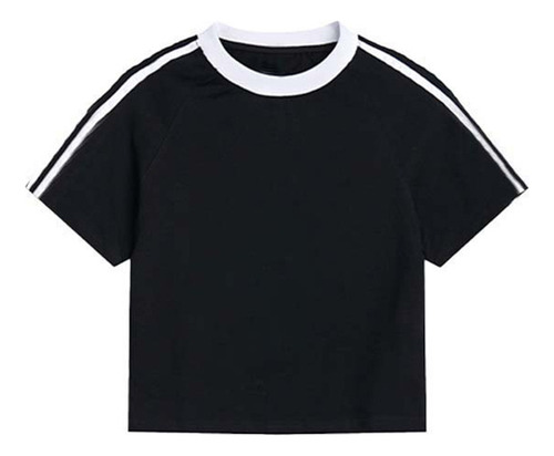 Playera Retro De Algodón Con Mangas A Rayas Para Hombre