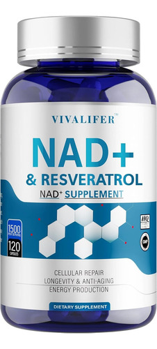 Vivalifer Suplemento De Nad + Resveratrol 120 Capsulas Sin Sabor