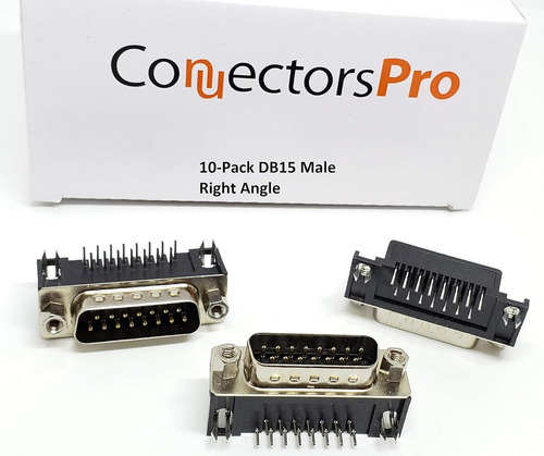 Accesorios Para Pc - Conectores Pro Db15 Macho Angulo, Paque