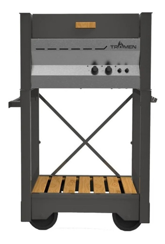 Parrilla Tromen Movil Gas Mod. Cabernet 2 Quemadores Ruedas