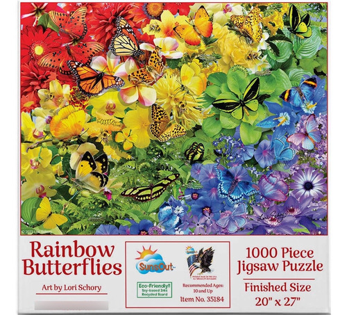 Sunsout Inc - Rainbow Butterflies - Rompecabezas De  Piezas.