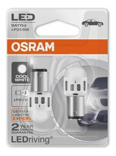 Lampara Posicion Y Freno Led 2 Polos 6000k Osram P21/5w 1357