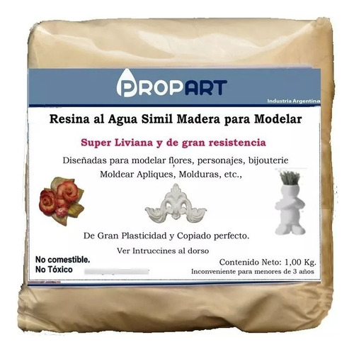  Resina Natural Agua Simil Madera 1 Kg.