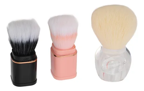 Juego De 3 Brochas Retráctiles De Maquillaje Pequeñas Portát