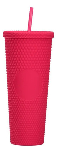 Botella Genérica 1 Litro Diamante Rosa Con Popote Antigoteo