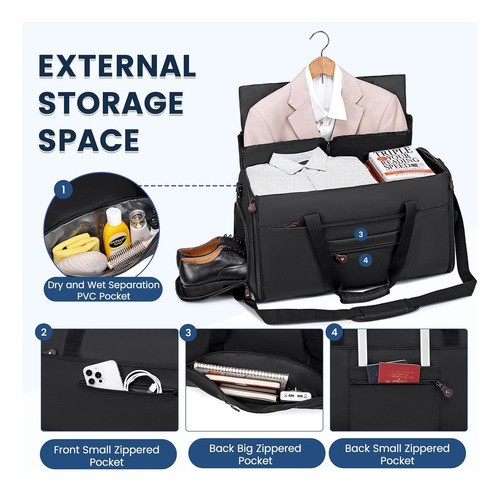 Bolsas De Ropa Convertibles Para Viajes 2 En 1 De Lona
