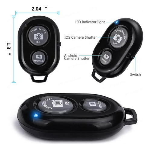 Estabilizador Câmera Dslr Celular Kit Filmagem Luz Microfone Cor Preto