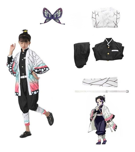 Traje De Kimono De Demon Slayer Tanjirou Para Niños