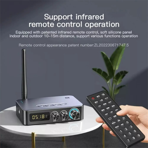 Transmisor Receptor De Audio Bluetooth 5.1 Con Aux Rca