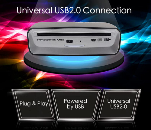 Reproductor De Dvd/vcd/cd Para Coche Compatible Con Usb.